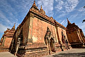 Bagan Myanmar. Sulamani temple. Details of the facade.
